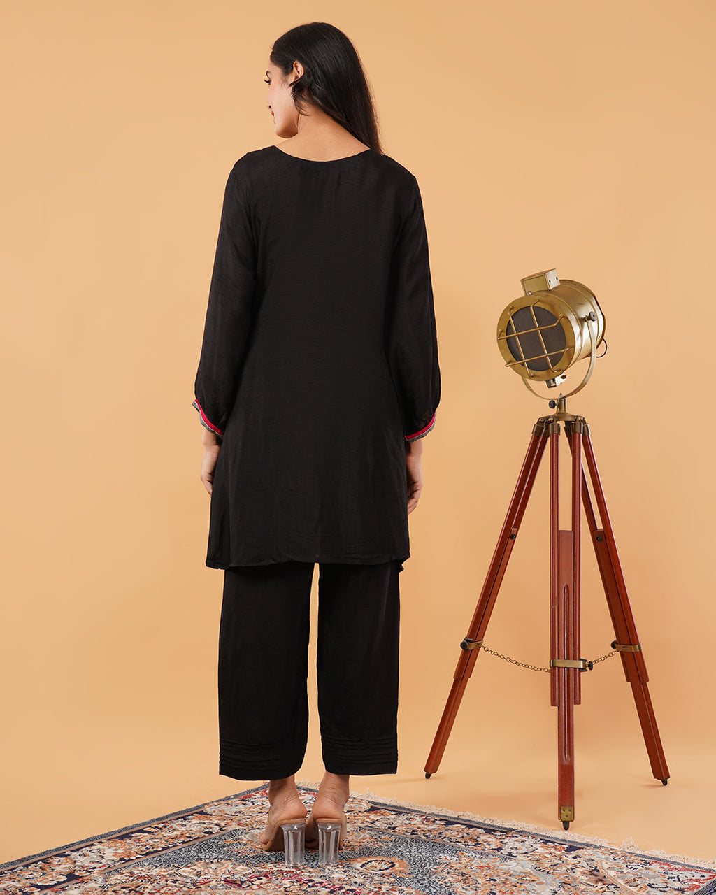 Black Embroidered Kurta & Pant Set