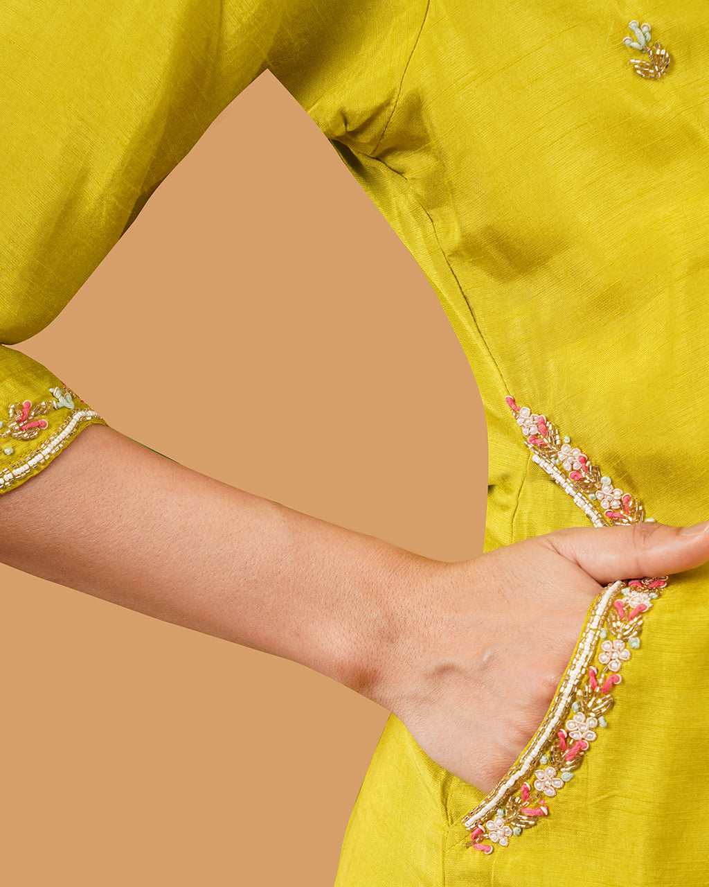 Mustard Yellow Embroidered 3-Piece Suit with Dupatta