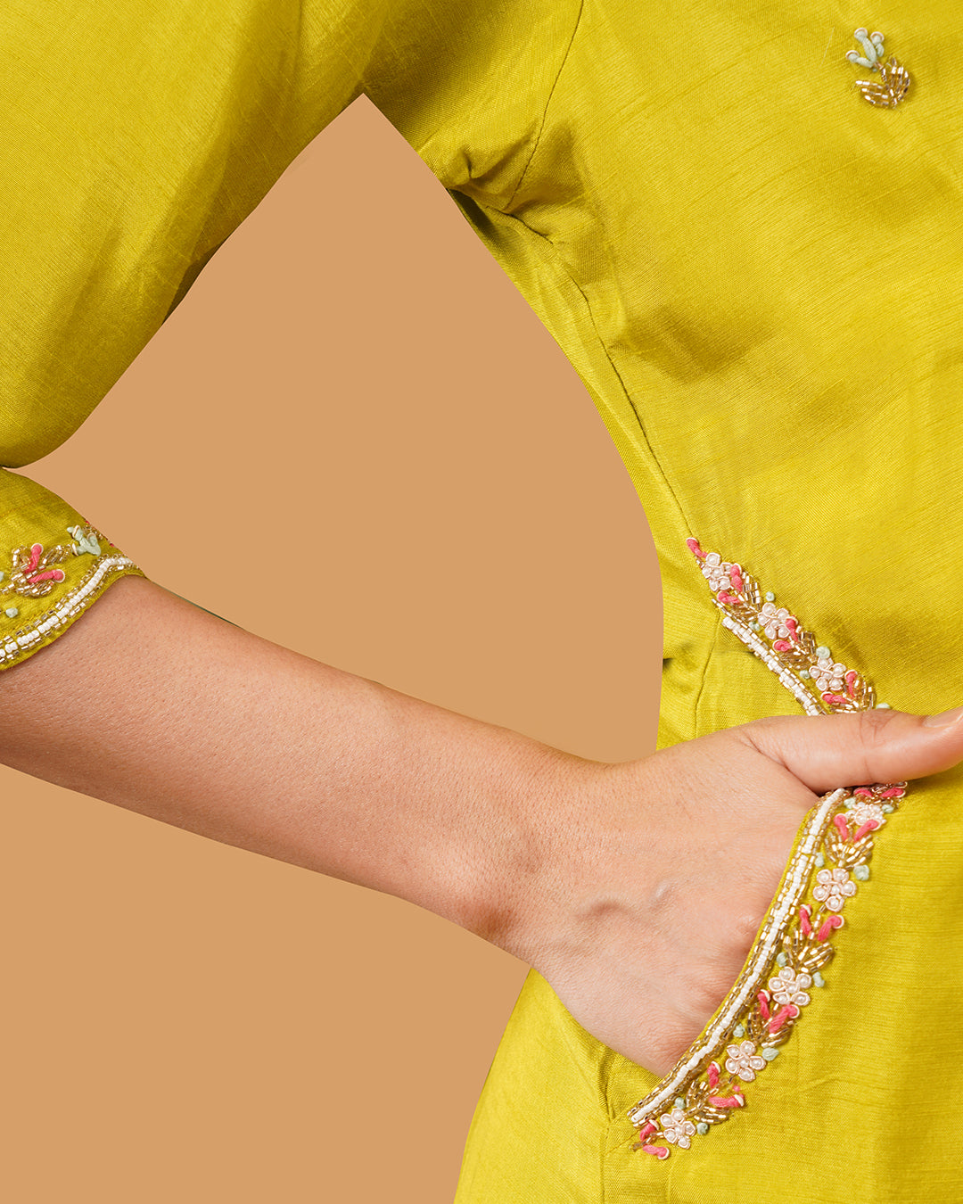Mustard Yellow Embroidered 3-Piece Suit with Dupatta
