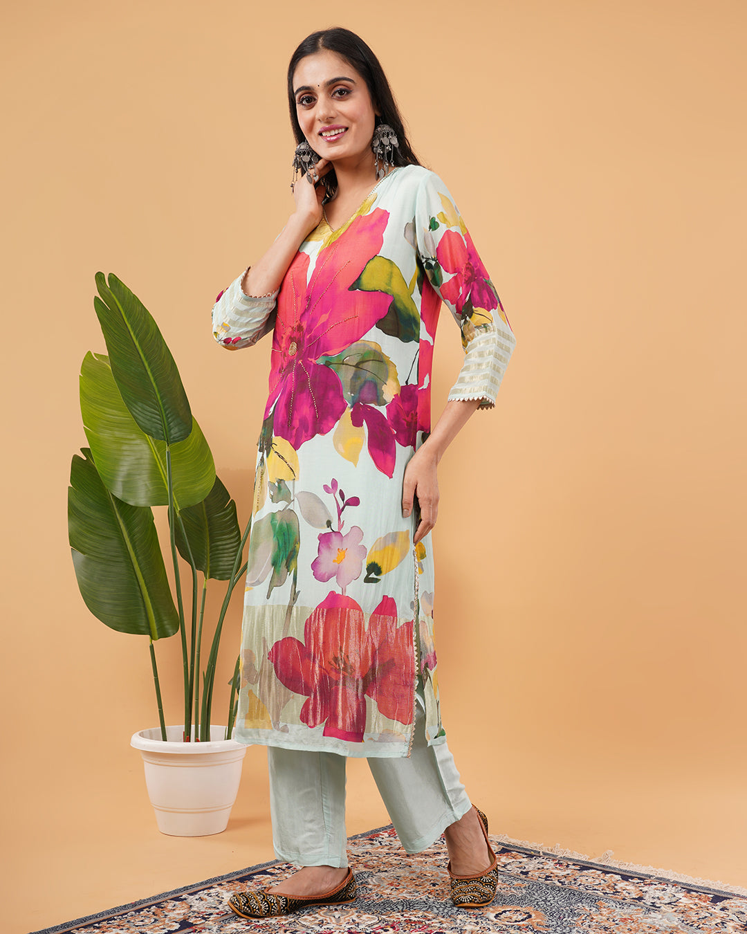 Floral Printed Suit Set