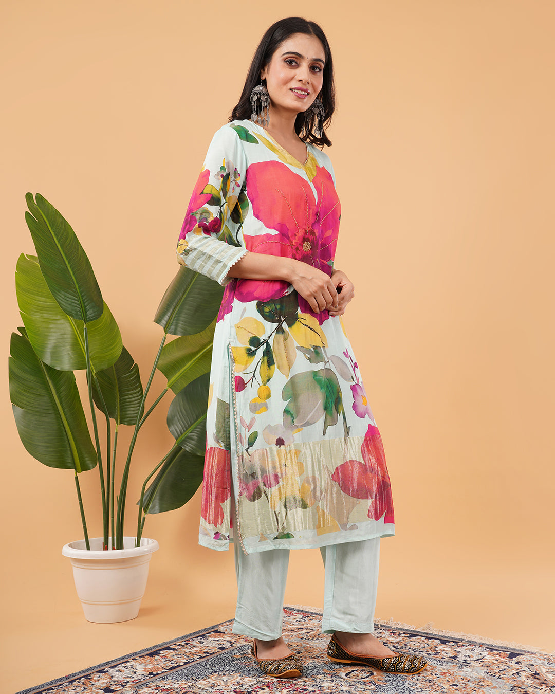 Floral Printed Suit Set
