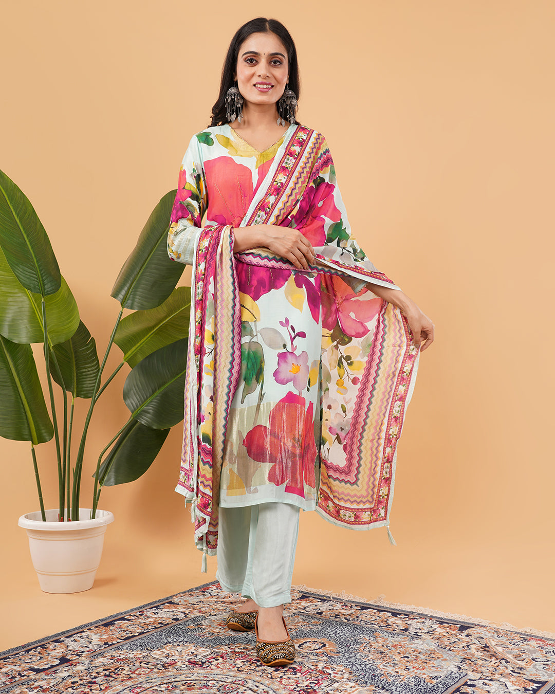 Floral Printed Suit Set