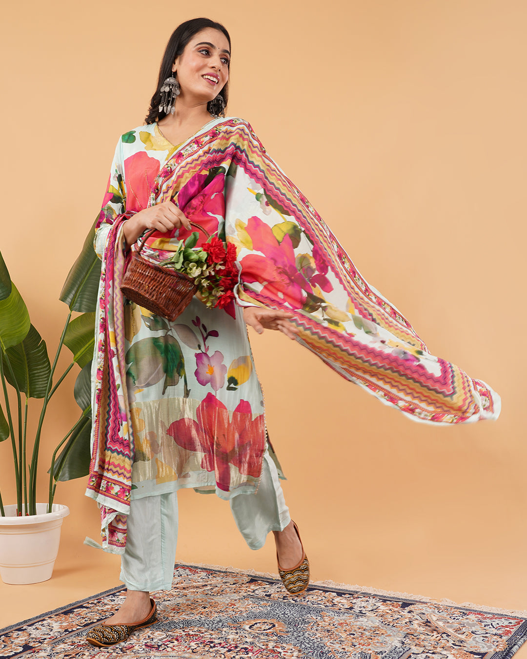 Floral Printed Suit Set