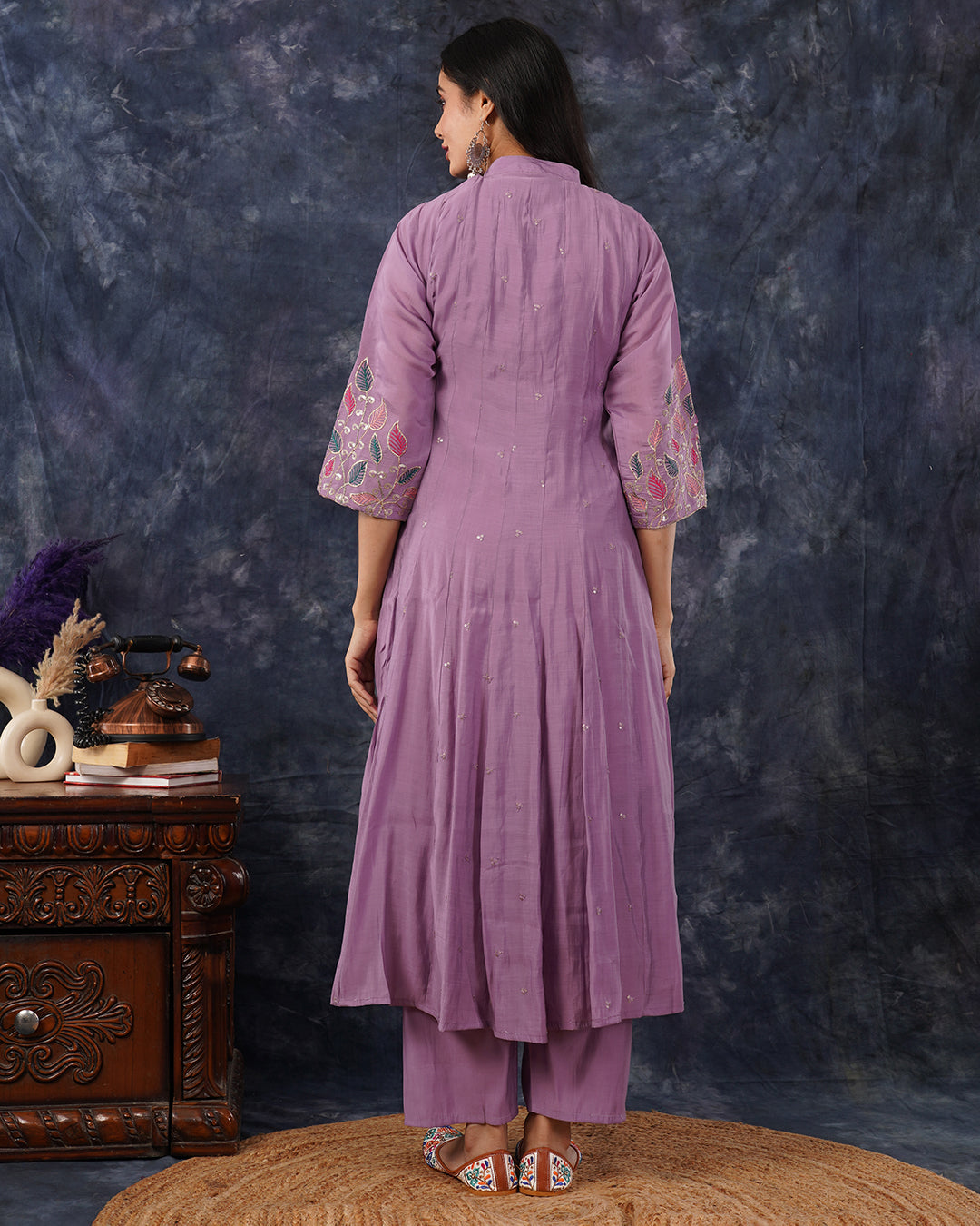 Soft Dusty Lavender Anarkali Kurta Set