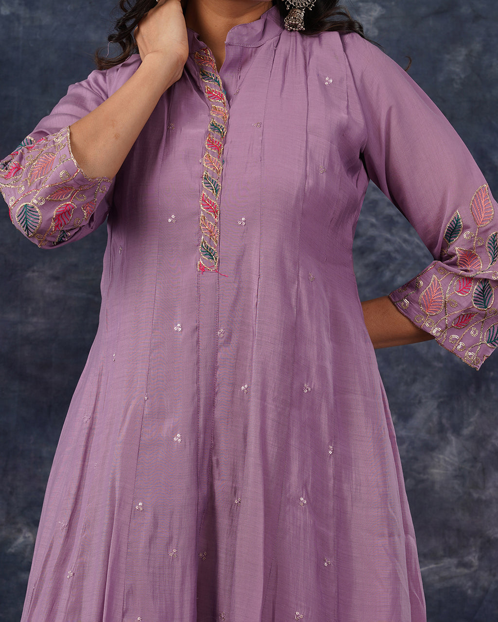 Soft Dusty Lavender Anarkali Kurta Set