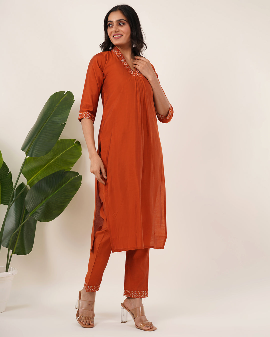 Rust Orange Flary 3Pcs Set
