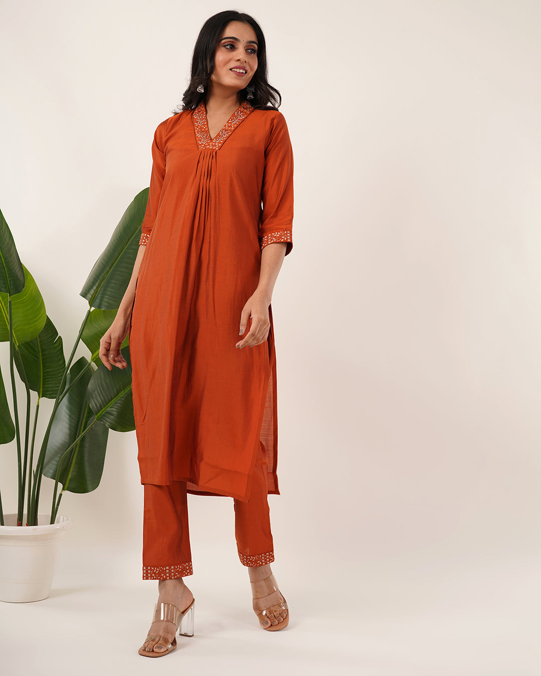 Rust Orange Flary 3Pcs Set